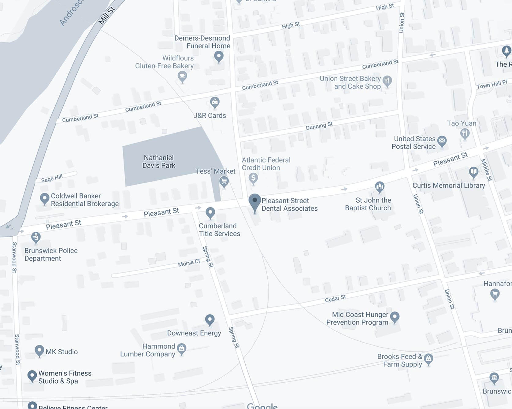 pleasant street dental associates map